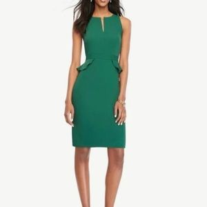 Green peplum Ann taylor dress